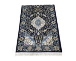 Navy Persian Design Machine Made Carpet 300 X 80 cm - Image 3