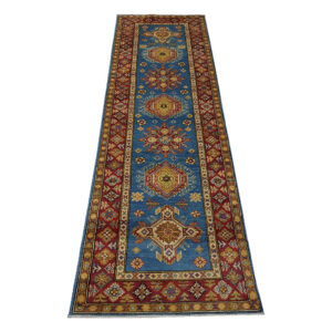 Gorgeous Afghan Handmade Kazaq Carpet 308 X 84 cm
