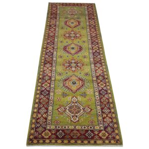 Gorgeous Afghan Handmade Kazaq Carpet 301 X 85cm