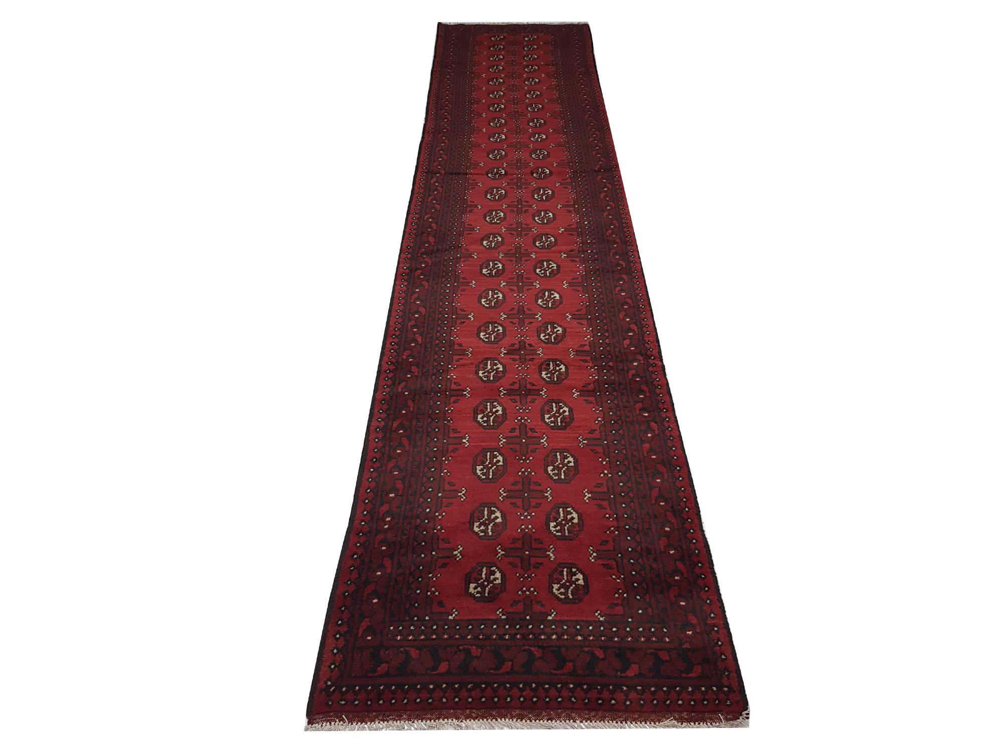 1462 472 x 79 1 Stunning Red Afghan Carpet 472 x 79 cm - Image 1