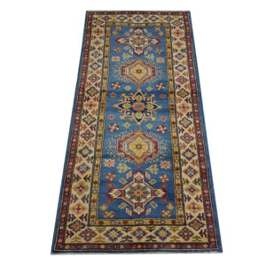 Gorgeous Afghan Handmade Kazaq Carpet 205 x 85 cm