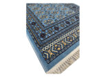 Navy Bukhara Design Machine Made Carpet 110 x 80 CM - Image 3