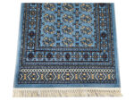 Navy Bukhara Design Machine Made Carpet 110 x 80 CM - Image 2
