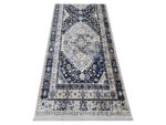 Beautiful Grey navy vintage design passage Carpet Runner 400 x 80cm - Image 3