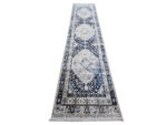 Beautiful Grey navy vintage design passage Carpet Runner 400 x 80cm - Image 2
