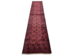 Stunning Red Afghan Handmade Runner 356 x 77 CM - Image 2