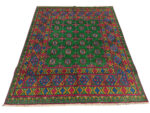 Best Quality Afghan Handmade Green Carpet 191 x 148 cm - Image 2