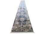 Beautiful Blue Vintage Style Carpet Runner 800 x 80cm - Image 2