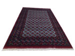 Rare Blue Afghan Kunduz Bukhara Carpet 298 x 200 CM - Image 2