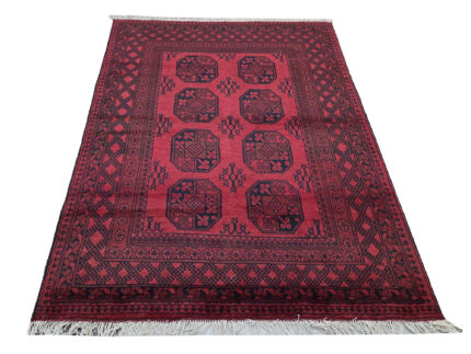 Red Afghan Handmade Carpet