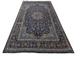 Gorgeous Pre-loved Navy Kashan Carpet 416 x 290cm - Image 2