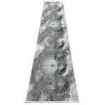 Grey Navy Passage Runner