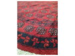 Gorgeous Red Afghan Hand-knotted Round Carpet 198 x 193 CM - Image 4