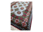 Blue Hand-knotted Kunduz Bukhara Carpet 252 x 82cm - Image 4