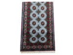 Blue Hand-knotted Kunduz Bukhara Carpet 252 x 82cm - Image 3