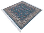 Persian Blue Color Nain Machine Made Square Carpet 150 x 150 CM - Image 3