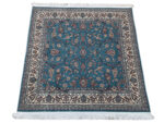 Persian Blue Color Nain Machine Made Square Carpet 150 x 150 CM - Image 2