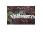 Fine green Afghan Kunduz Bukhara Carpet 579 x 78cm - Image 6