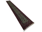 Fine green Afghan Kunduz Bukhara Carpet 579 x 78cm - Image 3
