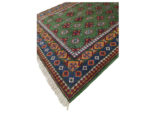 Fine Green Afghan Kunduz Bukhara Carpet 188 x 130 CM - Image 4