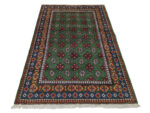 Fine Green Afghan Kunduz Bukhara Carpet 188 x 130 CM - Image 2