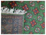 Stunning Green Afghan Kunduz Bukhara Carpet 186 x 125 CM - Image 5