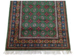 Stunning Green Afghan Kunduz Bukhara Carpet 186 x 125 CM - Image 4