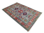 Fine Grey Afghan Ariana Handmade Carpet  179 x 123cm - Image 4