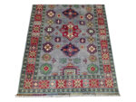 Fine Grey Afghan Ariana Handmade Carpet  179 x 123cm - Image 3