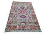 Fine Grey Afghan Ariana Handmade Carpet  179 x 123cm - Image 2