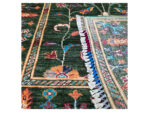 Fine Green Afghan Ariana Handmade Carpet 178 x 118cm - Image 5