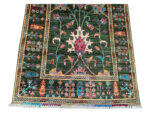 Fine Green Afghan Ariana Handmade Carpet 178 x 118cm - Image 3