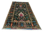 Fine Green Afghan Ariana Handmade Carpet 178 x 118cm - Image 2