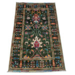 Fine Green Afghan Ariana Handmade Carpet 178 x 118cm