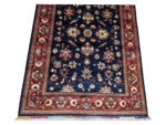 Fine Blue Afghan Ariana Handmade Carpet  181 x 124 cm - Image 3