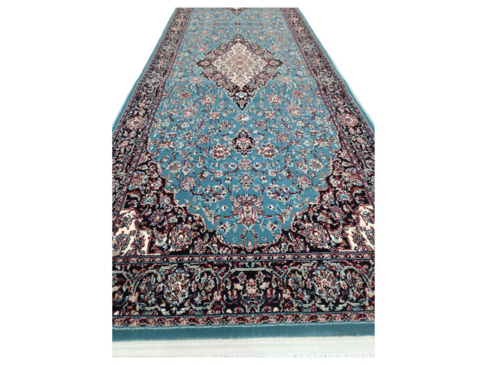 Fine 4 Meter Blue Color Passage Runner 400 x 80 CM - Image 4