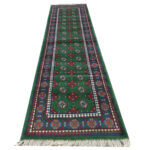 Stunning Green Kunduz Bukhara Runner 300 x 86cm