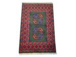 Green Color Afghan Kunduz Carpet 152 x 116 CM