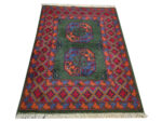 Green Color Afghan Kunduz Carpet 152 x 116 CM - Image 2