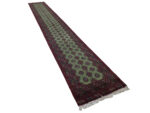 Incredible 6 Meter Afghan Kunduz Green Runner - 579 x 80 CM
