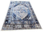 Grey | Navy Vintage Style Machine Made Carpet 235 x 160 CM - Image 2