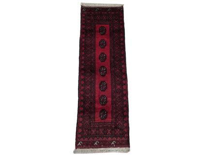 Red Afghan Handmade Runner