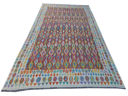Large Afghan Handmade Choubi Kilim 495 X 410 cm ( 5X4 meter)