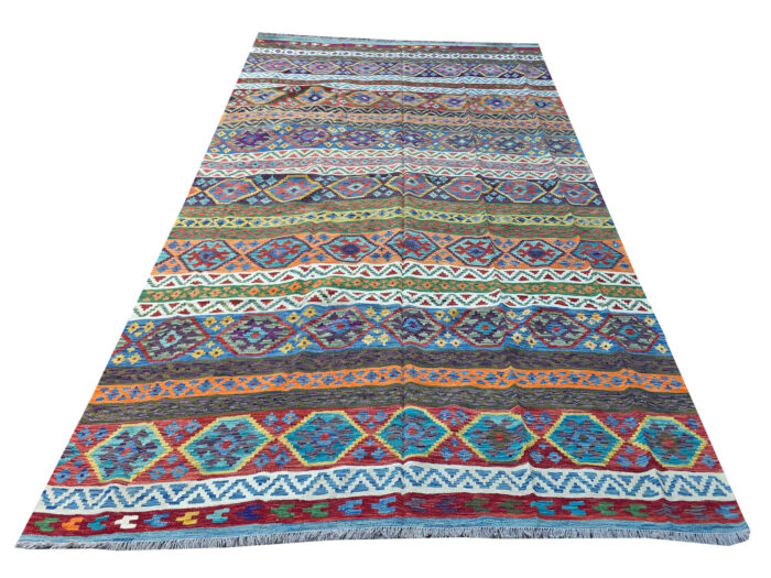 Fine Afghan Handmade Choubi Kilim 394 x 308 cm (4x3m) - Image 1