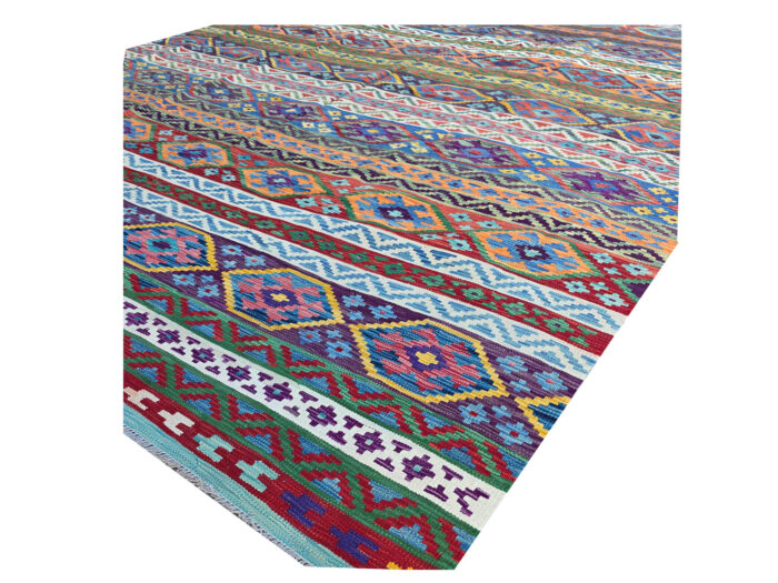 Fine Afghan Handmade Choubi Kilim 394 x 308 cm (4x3m) - Image 3