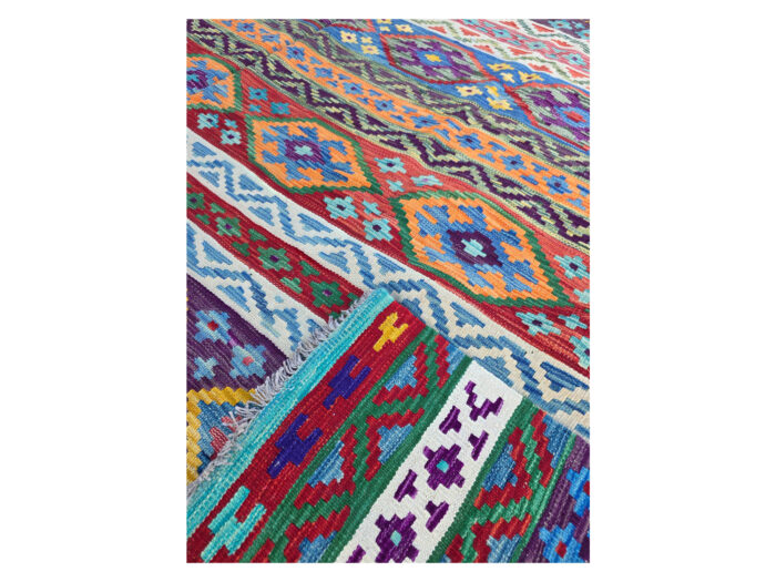 Fine Afghan Handmade Choubi Kilim 394 x 308 cm (4x3m) - Image 4
