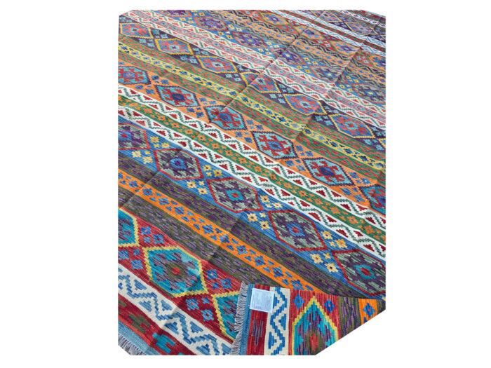 Fine Afghan Handmade Choubi Kilim 394 x 308 cm (4x3m) - Image 5