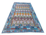 Blue Afghan Handmade Choubi Kilim 397 X 308cm (4x3m)