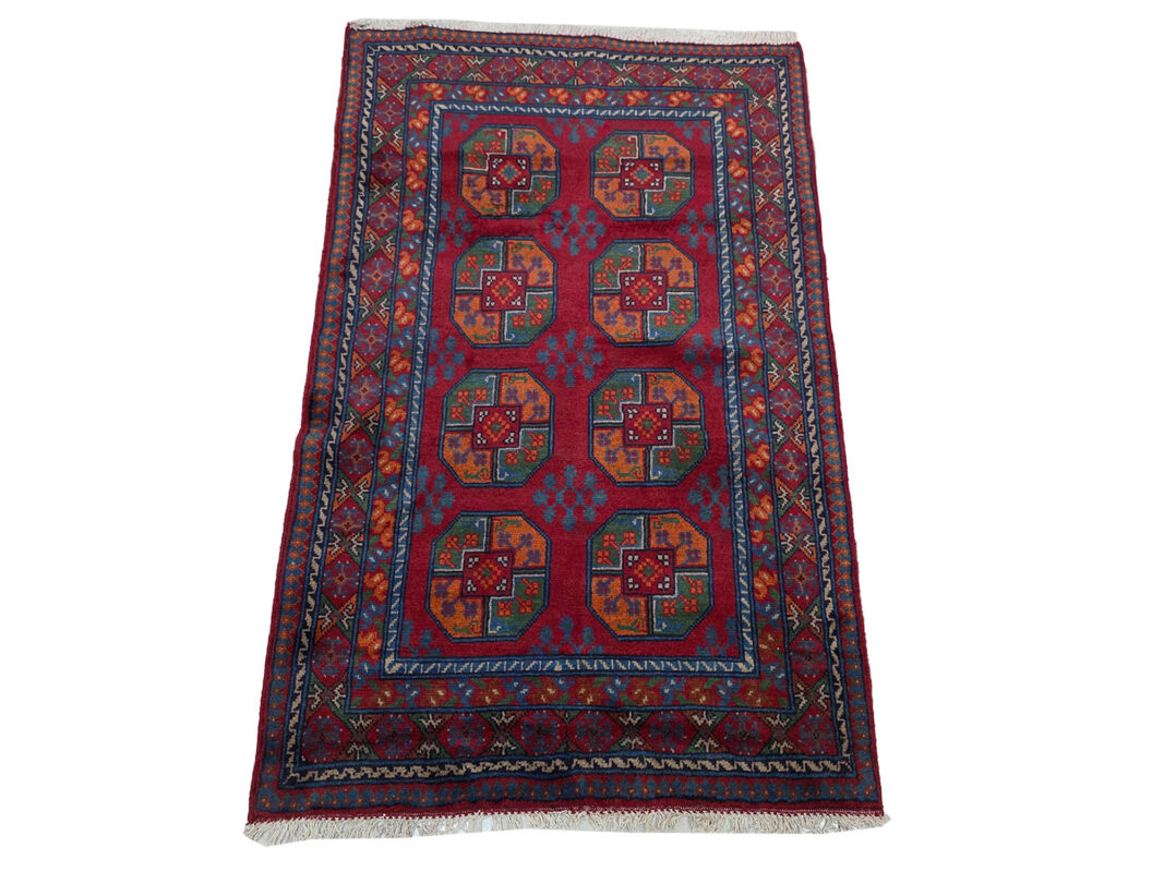 Red Elephant Foot Kunduz Carpet