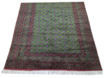 Afghan Kunduz Green Bukhara Design Carpet 300 x 200 CM - Image 3